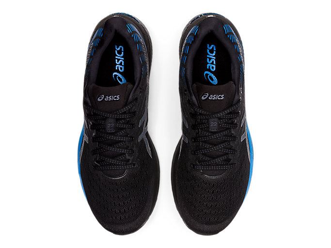 Black / Blue Asics GEL-CUMULUS 22 Men's Running Shoes | MYPO5498