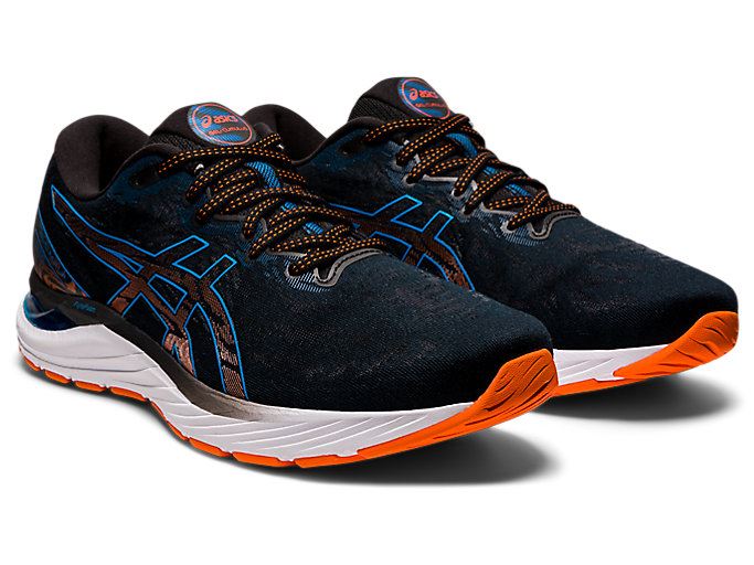 Black / Blue Asics GEL-CUMULUS 23 (2E) Men's Running Shoes | KUTH3347