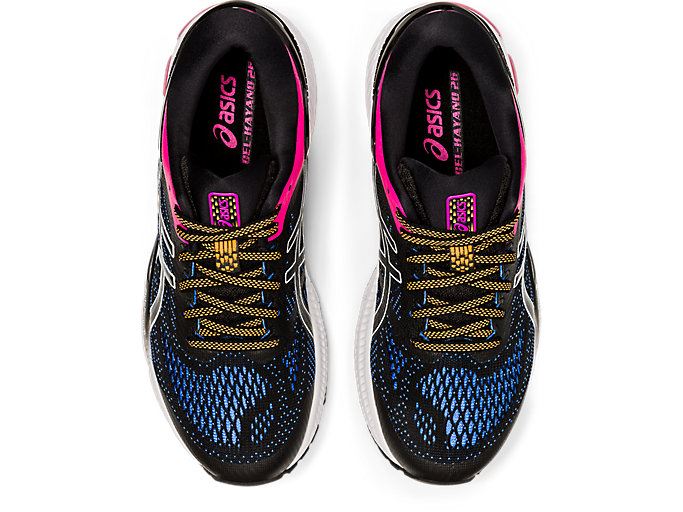 Black / Blue Asics GEL-KAYANO 26 Women's Running Shoes | UKXB0176