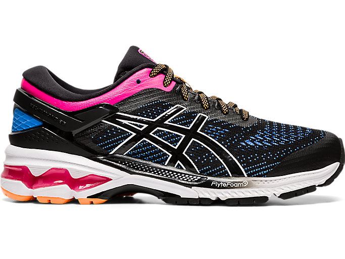 Black / Blue Asics GEL-KAYANO 26 Women\'s Running Shoes | UKXB0176