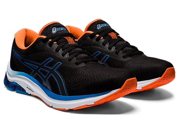 Black / Blue Asics GEL-PULSE 12 Men's Running Shoes | RPGI8984