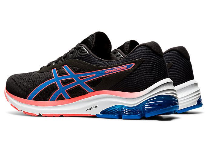 Black / Blue Asics GEL-PULSE 12 Men's Running Shoes | VPAJ0586