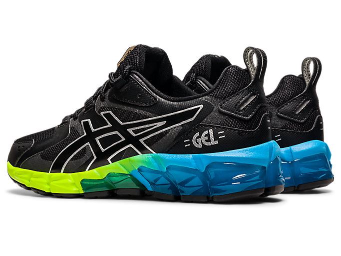 Black / Blue Asics GEL-QUANTUM 180 6 GS Kids' Sneakers | OCHN3167