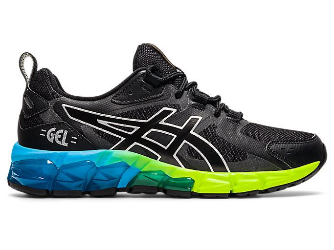 Black / Blue Asics GEL-QUANTUM 180 6 GS Kids\' Sneakers | OCHN3167