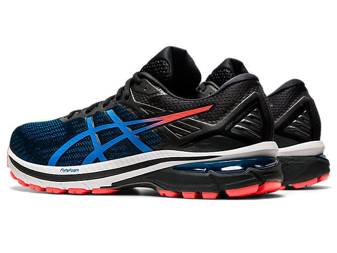 Black / Blue Asics GT-2000 9 (4E) Men's Running Shoes | FQXS4710