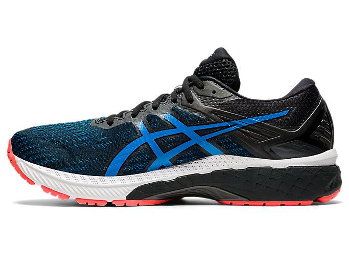 Black / Blue Asics GT-2000 9 (4E) Men's Running Shoes | FQXS4710