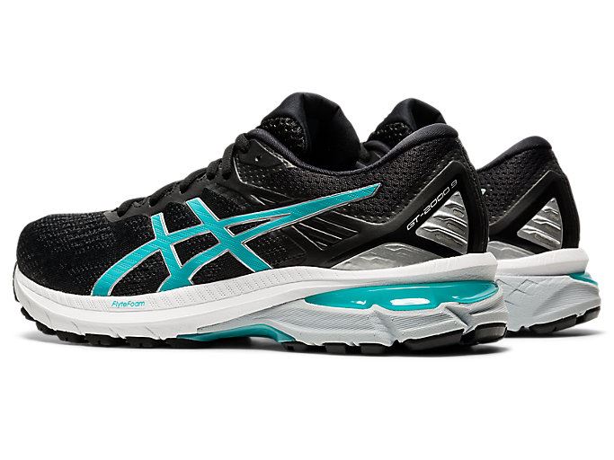 Black / Blue Asics GT-2000 9 Women's Running Shoes | RIAI6833