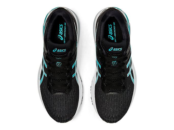 Black / Blue Asics GT-2000 9 Women's Running Shoes | RIAI6833