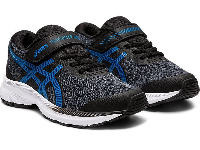 Black / Blue Asics PRE KUMO LYTE PS Kids' Sneakers | MIOO3512