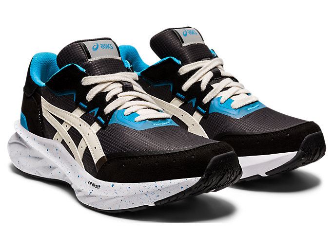 Black / Blue Asics TARTHER BLAST Women's Sneakers | KEOG1679