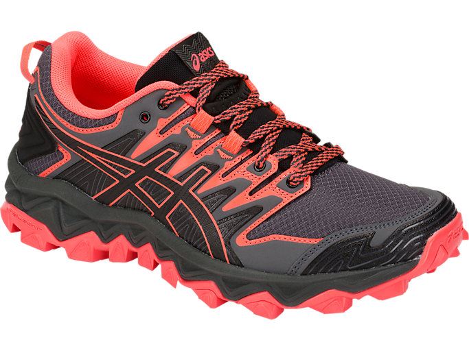 Black / Coral Asics GEL-FUJITRABUCO 7 Women's Trail Running Shoes | TVPL3784