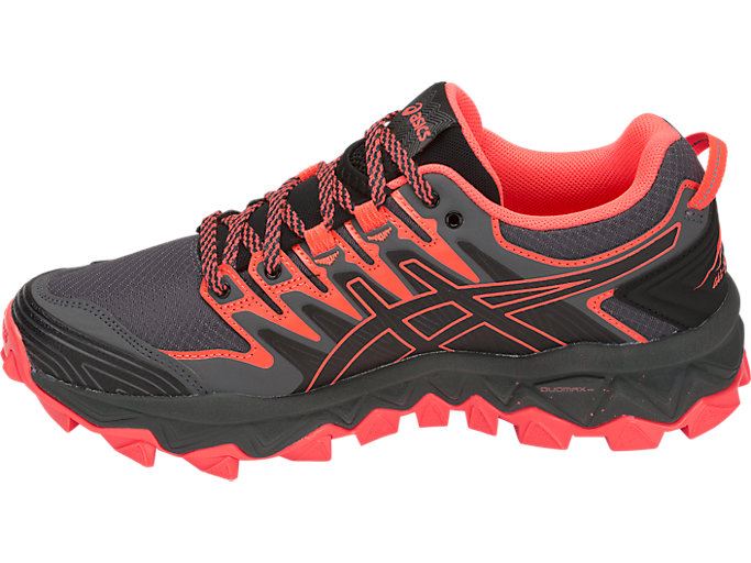 Black / Coral Asics GEL-FUJITRABUCO 7 Women's Trail Running Shoes | TVPL3784