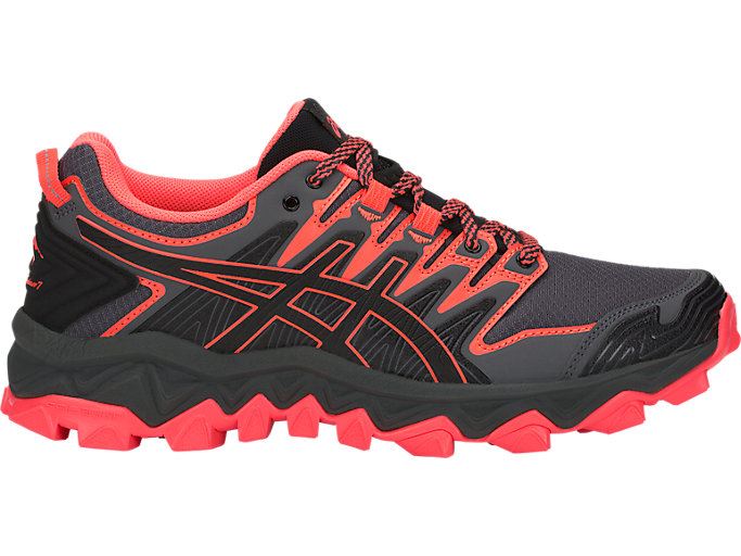 Black / Coral Asics GEL-FUJITRABUCO 7 Women\'s Trail Running Shoes | TVPL3784