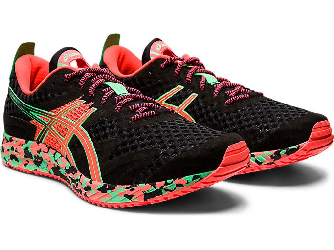 Black / Coral Asics GEL-NOOSA TRI 12 Men's Running Shoes | TNOC9135