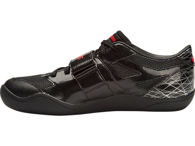 Black / Coral Asics Throw Pro Men's Track Shoes | YKBA6580