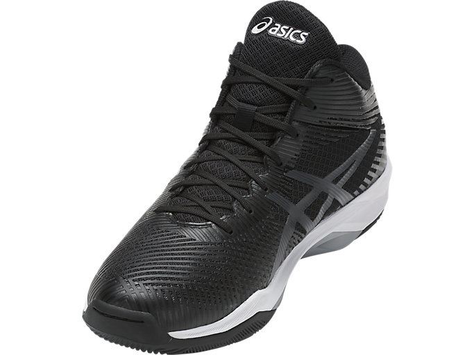 Black / Dark Grey / White Asics Volley Elite FF MT Men's Volleyball Shoes | HSME8716