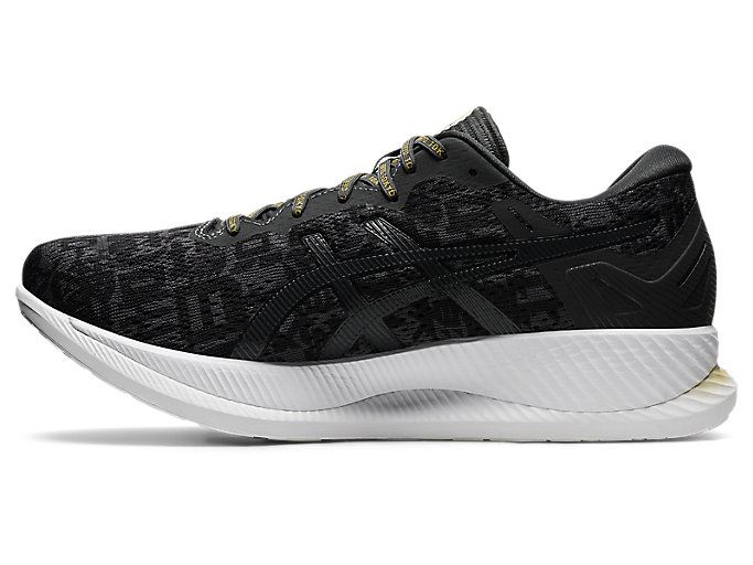 Black / Deep Grey Asics GLIDERIDE Men's Running Shoes | NKNO2467