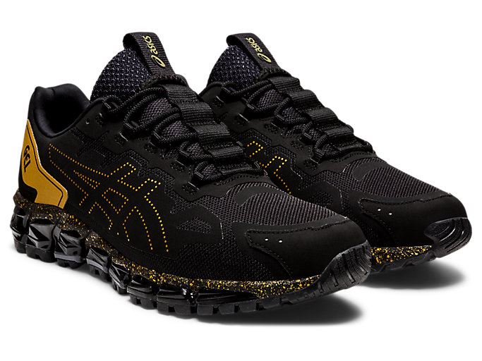 Black / Gold Asics GEL-QUANTUM 360 6 Men's Sneakers | TVED8271