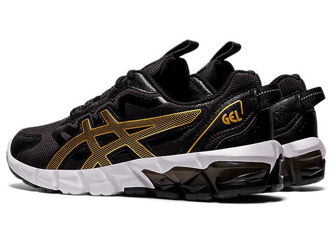 Black / Gold Asics GEL-QUANTUM 90 3 GS Kids' Sneakers | YIDC4054