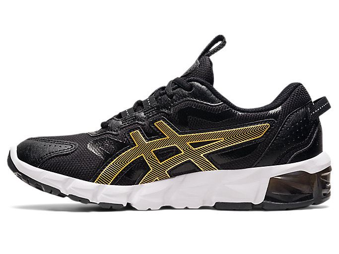 Black / Gold Asics GEL-QUANTUM 90 3 GS Kids' Sneakers | YIDC4054