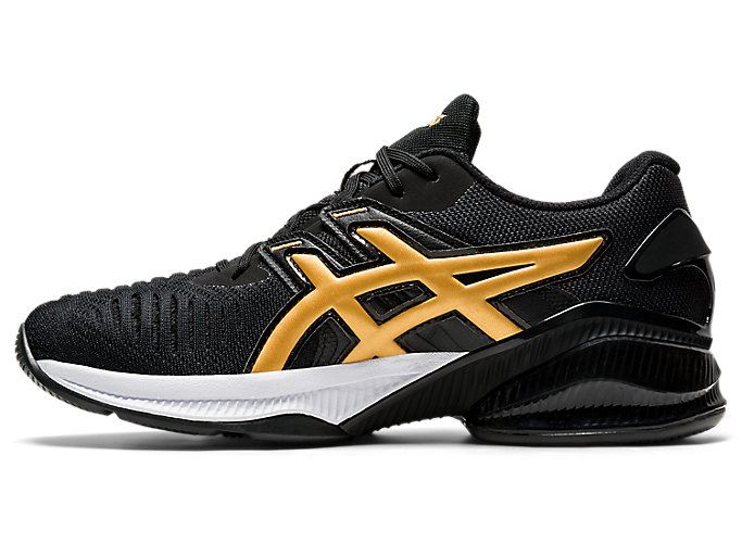 Black / Gold Asics GEL-QUANTUM INFINITY JIN Women's Sneakers | BIXV0570