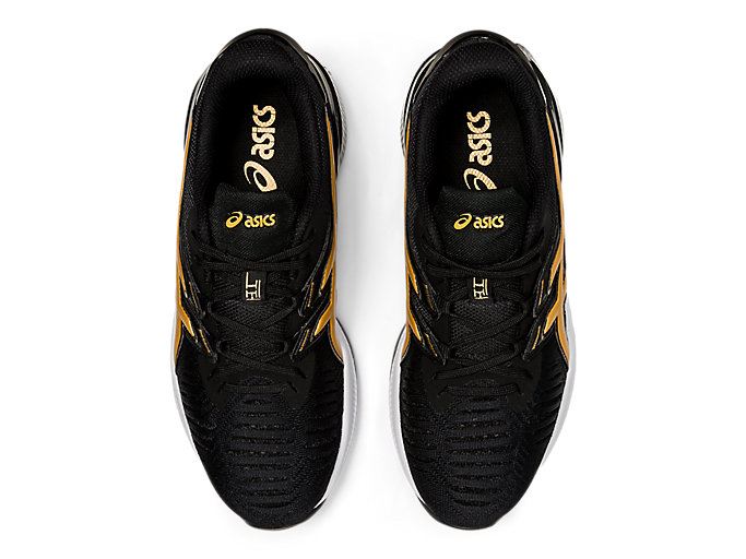 Black / Gold Asics GEL-QUANTUM INFINITY JIN Women's Sneakers | BIXV0570