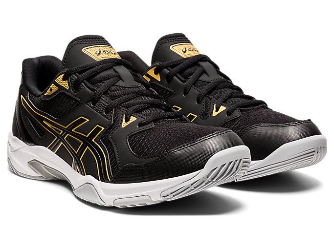 Black / Gold Asics GEL-ROCKET 10 Men's Volleyball Shoes | TYCO4479