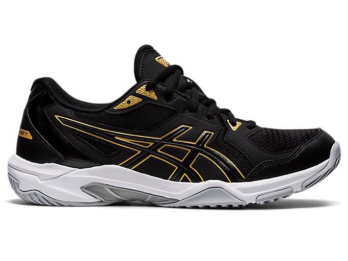 Black / Gold Asics GEL-ROCKET 10 Men\'s Volleyball Shoes | TYCO4479