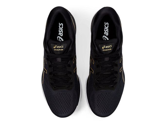 Black / Gold Asics GLIDERIDE Men's Running Shoes | UNBH8701