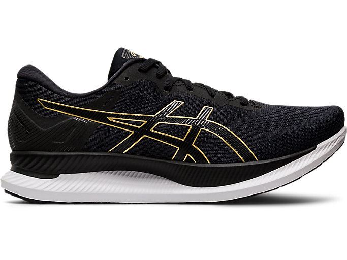 Black / Gold Asics GLIDERIDE Men's Running Shoes | UNBH8701