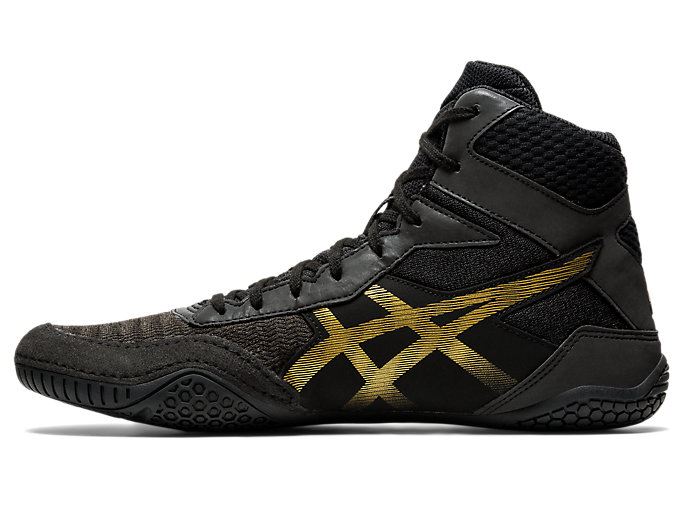 Black / Gold Asics MATCONTROL 2 L.E. LITE-SHOW Women's Wrestling Shoes | RENJ9820