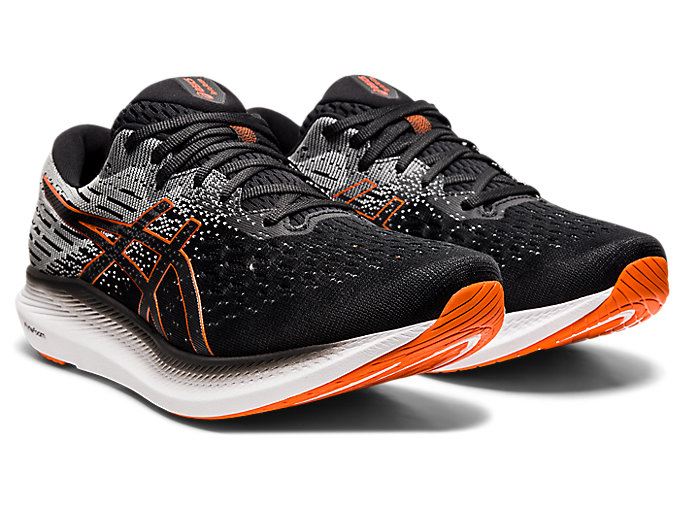 Black / Gold Orange Asics EVORIDE 2 Men's Running Shoes | WKJS7312