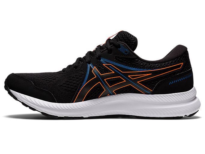 Black / Gold Orange Asics GEL-CONTEND 7 Men's Running Shoes | HKGU8297