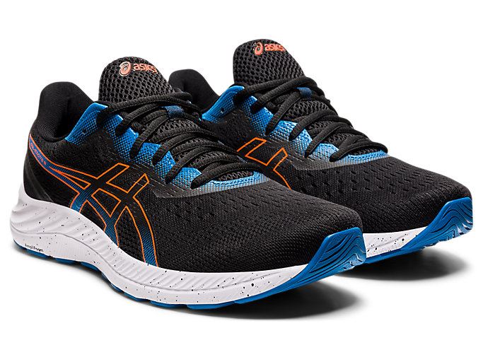 Black / Gold Orange Asics GEL-EXCITE 8 Men's Running Shoes | PCSF3370