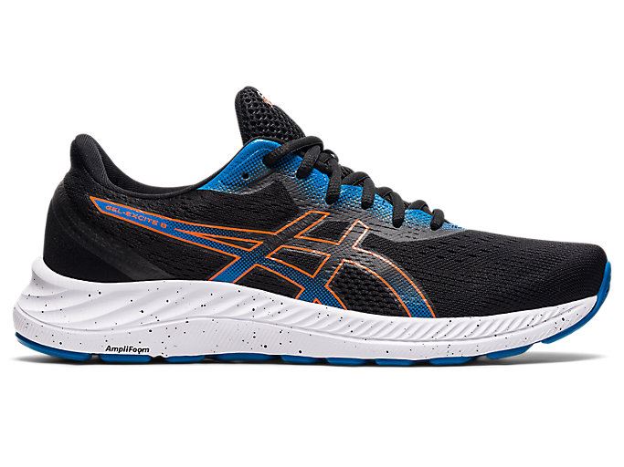 Black / Gold Orange Asics GEL-EXCITE 8 Men's Running Shoes | PCSF3370