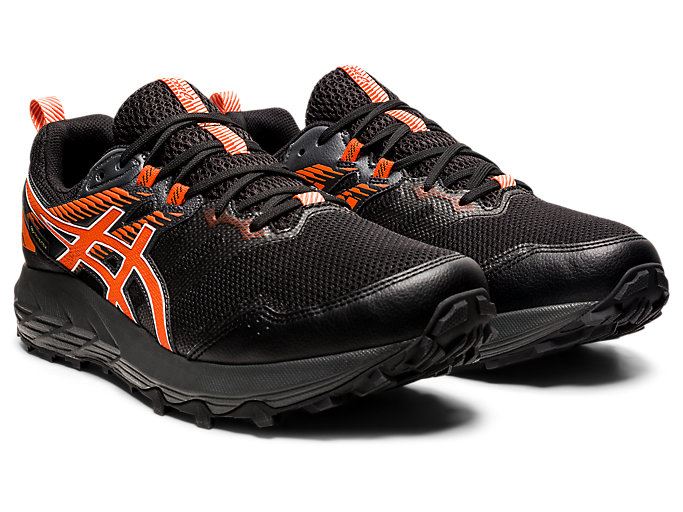 Black / Gold Orange Asics GEL-SONOMA 6 G-TX Men's Trail Running Shoes | FDZW1078