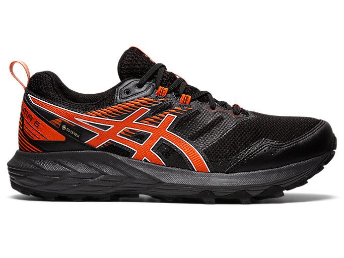 Black / Gold Orange Asics GEL-SONOMA 6 G-TX Men's Trail Running Shoes | FDZW1078