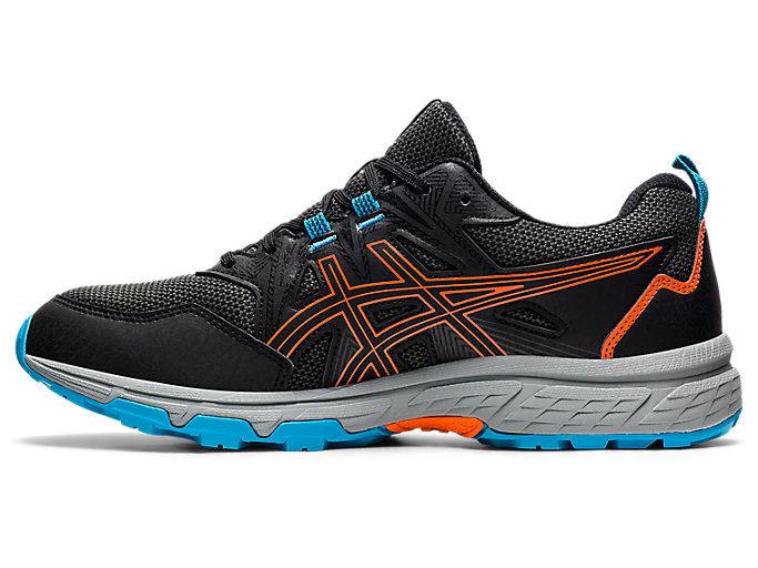 Black / Gold Orange Asics GEL-VENTURE 8 Men's Trail Running Shoes | YLTO2490