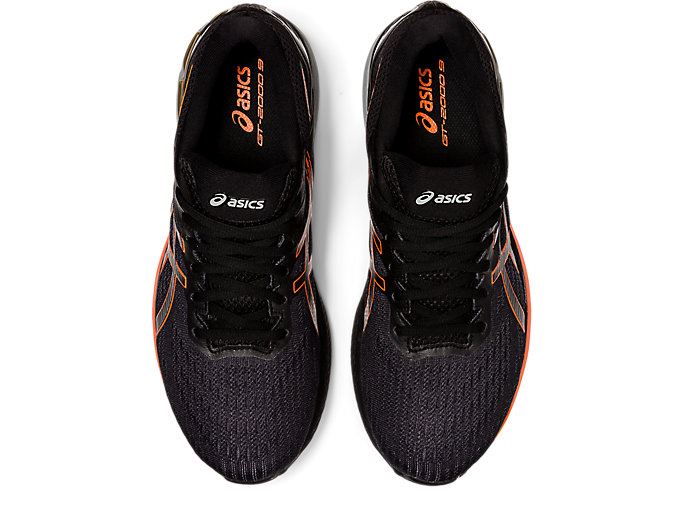 Black / Gold Orange Asics GT-2000 9 G-TX Men's Running Shoes | QYPR4137