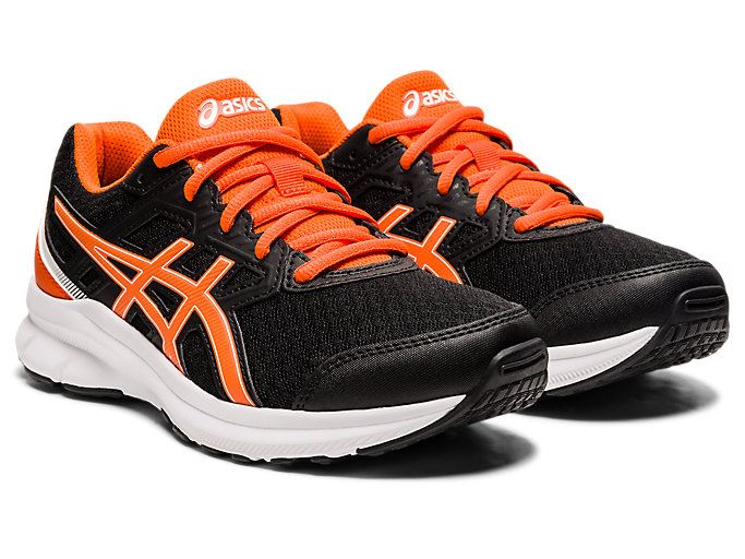 Black / Gold Orange Asics JOLT 3 GS Kids' Sneakers | LIDK0903