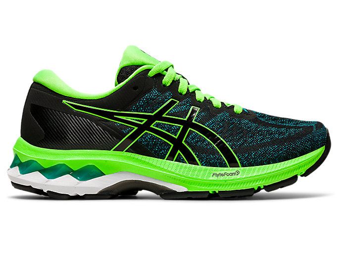 Black / Green Asics GEL-KAYANO 27 GS Kids\' Sneakers | XVZL1003