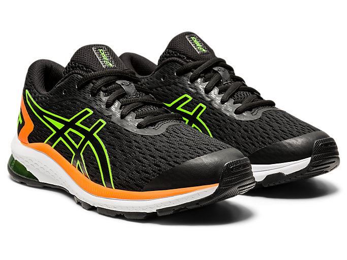 Black / Green Asics GT-1000 9 GS Kids' Sneakers | FSQA4945