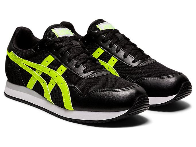 Black / Green Asics TIGER RUNNER Men's Sneakers | IBNC8239