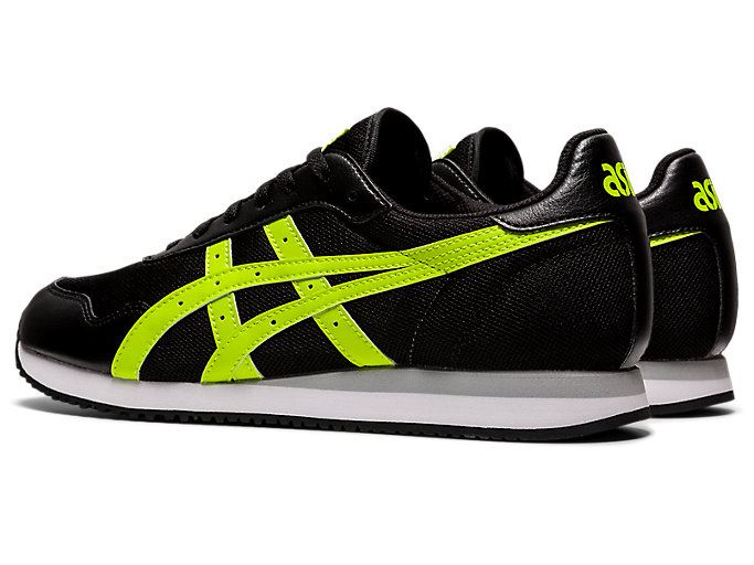 Black / Green Asics TIGER RUNNER Men's Sneakers | IBNC8239