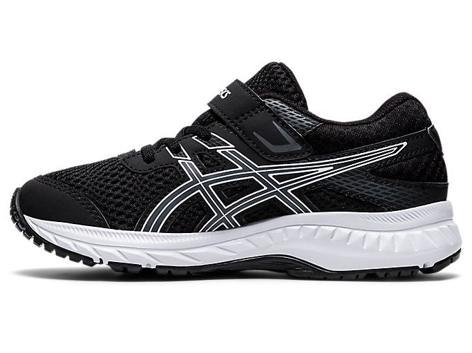 Black / Grey Asics Contend 6 PS Kids' Sneakers | IOFX8562