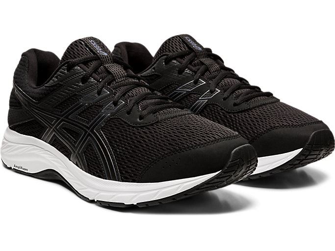 Black / Grey Asics GEL-CONTEND 6 Men's Running Shoes | KVVC7326