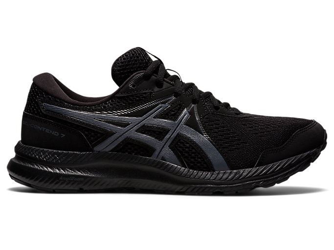 Black / Grey Asics GEL-CONTEND 7 Men\'s Running Shoes | KIEL9480