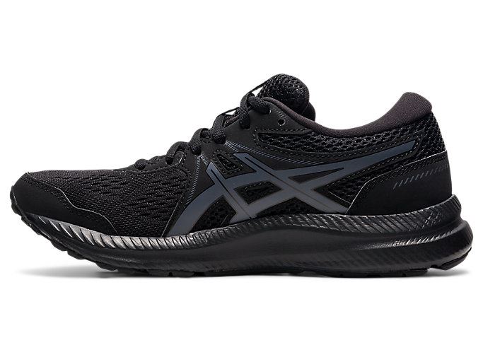 Black / Grey Asics GEL-CONTEND 7 Women's Running Shoes | JEUU8314