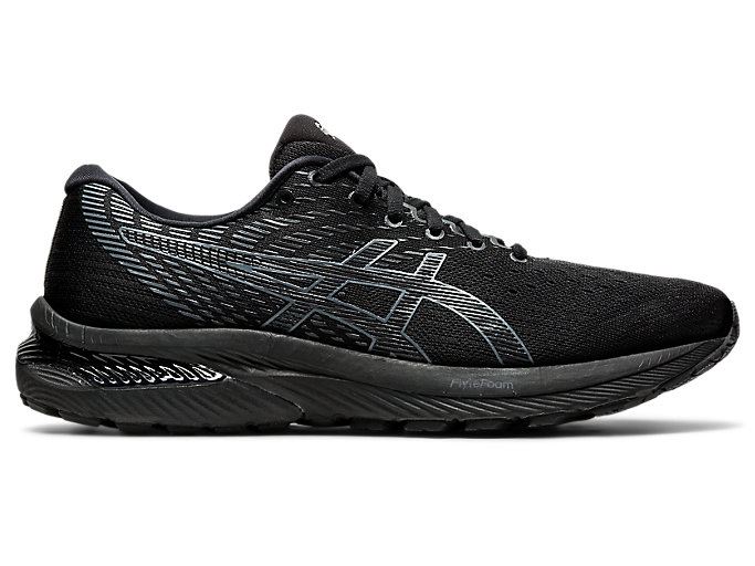 Black / Grey Asics GEL-CUMULUS 22 Men\'s Running Shoes | DCPD3376