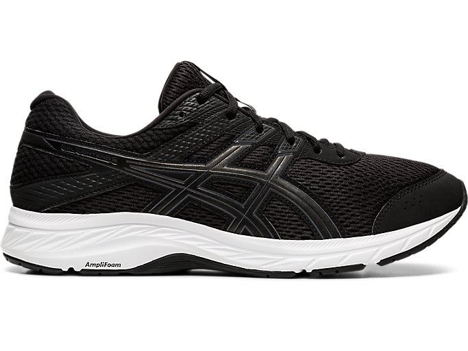 Black / Grey Asics GEL-Contend 6 (4E) Men\'s Running Shoes | WXWT9227